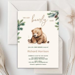 On peut attendre avec baby shower invitation
