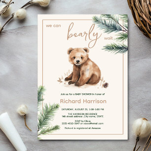 On peut attendre avec baby shower invitation