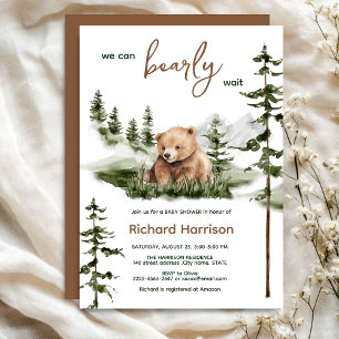 On peut attendre avec baby shower invitation