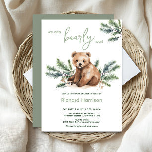 On peut attendre avec baby shower invitation