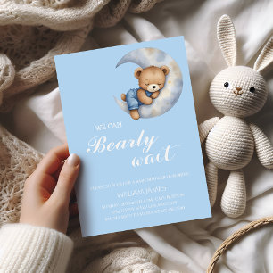 On peut attendre - Baby Boy Shower Invitation