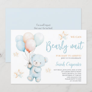 On peut attendre Baby shower Boy Invitation