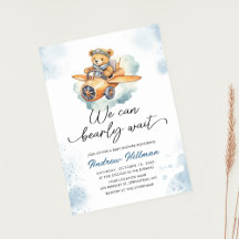 On peut attendre Baby shower Boy Invitation