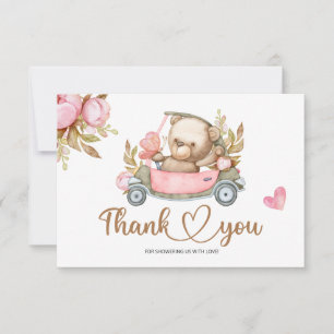 On peut attendre baby shower carte de remerciement