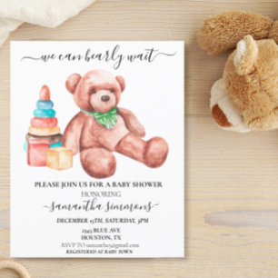 On Peut Attendre Baby shower Teddy Bear