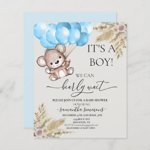 On Peut Attendre Baby shower Teddy Bear Boho Boho