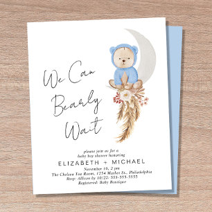 On Peut Attendre Bébé Garçon Couples Invitation do