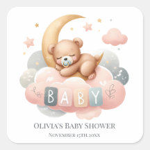On Peut Attendre Bébé Girl Douche Sticker