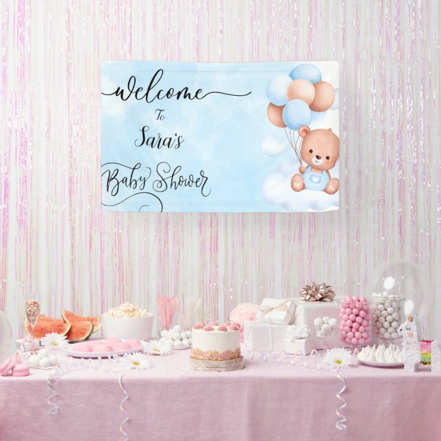On peut attendre la bannière Baby shower fille (Fête)