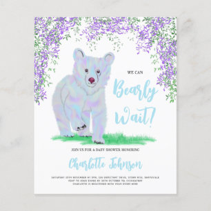 On Peut Attendre L'Ours Bleu Floral Boisé