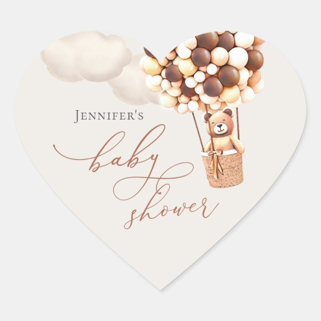 On Peut Attendre ! Sticker cardiaque baby shower (Devant)