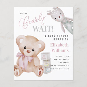On Peut Attendre Teddy Bear Baby shower