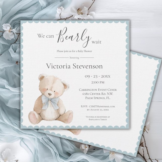 On Peut Attendre Teddy Bear Baby shower (Créateur téléchargé)
