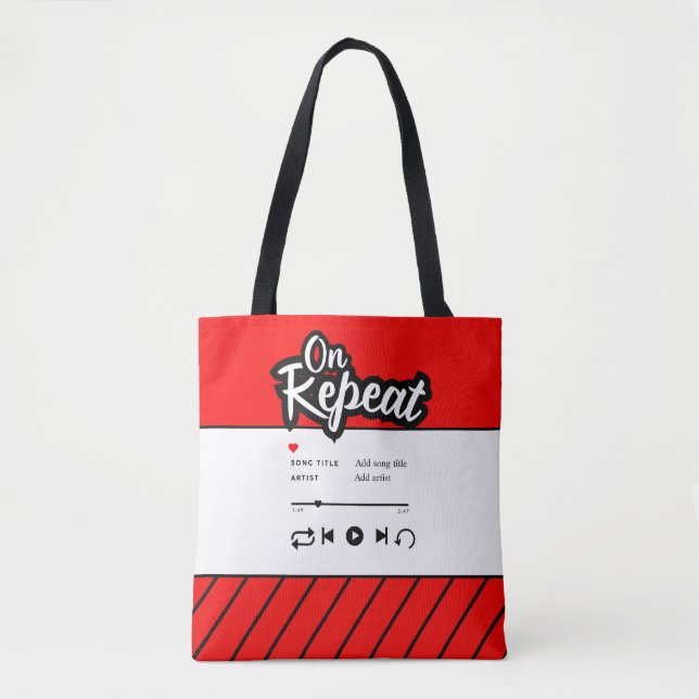 On Repeat Favorite Song shopping Book Tote Bag (Devant)