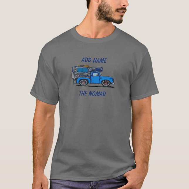 On The Road Again, old camper, T-Shirt (Devant)