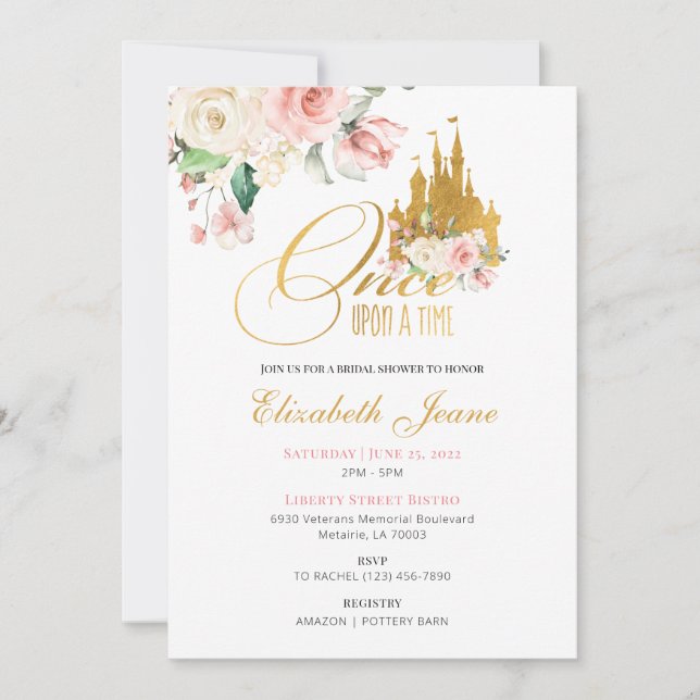 Once Upon a Time Bridal Shower Invitation (Devant)