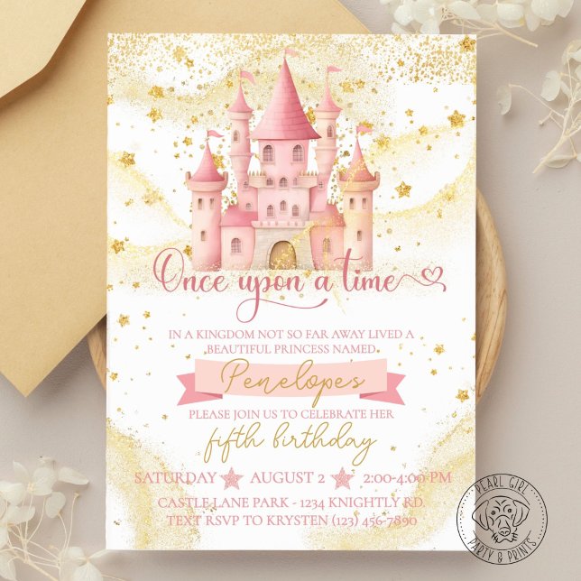 Once Upon a Time Princess Birthday Invitation (Créateur téléchargé)