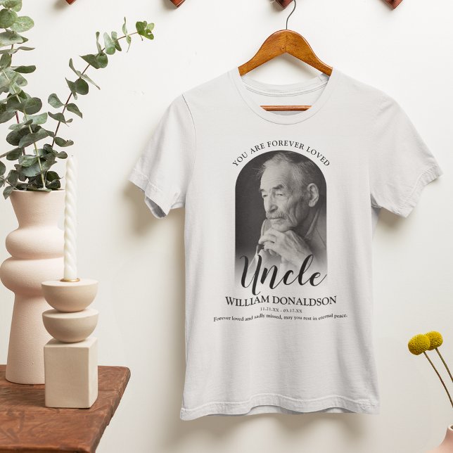 Oncle adoré pour toujours| T-shirt commémoratif ph (Créateur téléchargé)