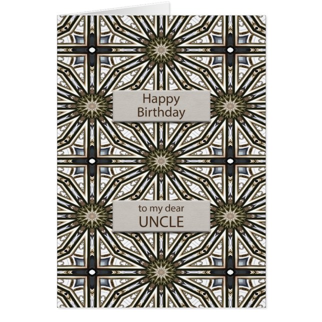 Oncle Anniversaire Mandala Design Abstrait (Devant)