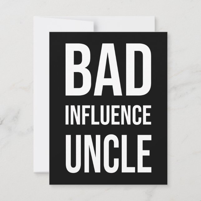 Oncle de mauvaise influence (Devant)