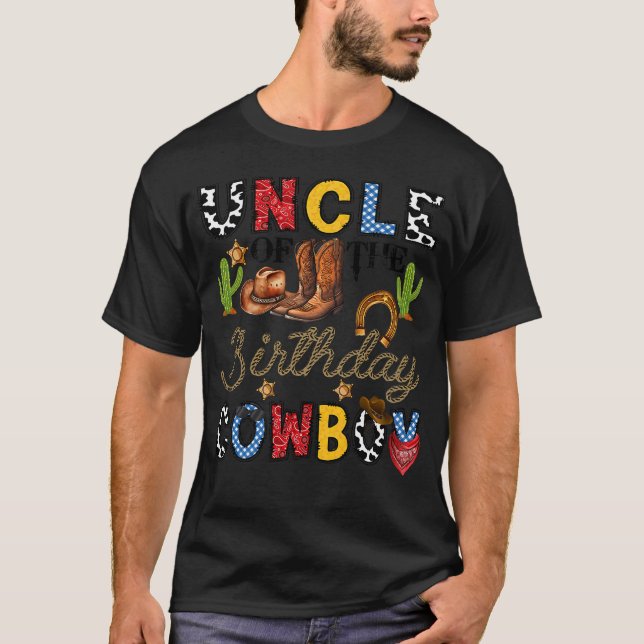 Oncle du cow-boy d'anniversaire T-shirt occidental (Devant)