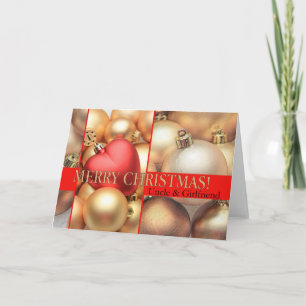 Oncle et petite amie Joyeuse carte de Noël