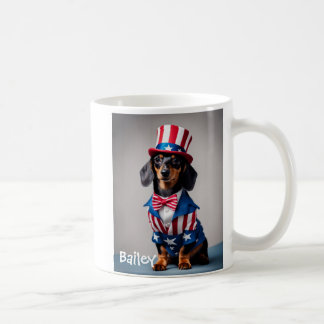 Oncle personnalisé Sam Dachshund Mug
