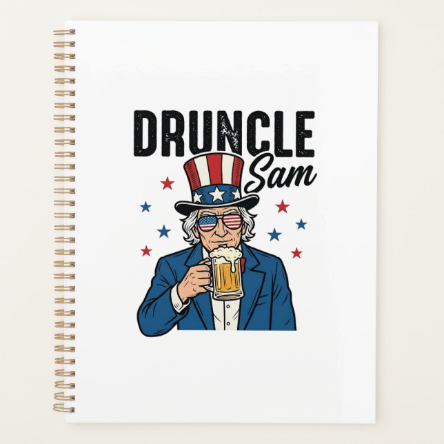 Oncle Sam drôle de conception vectorielle de bière (Devant)