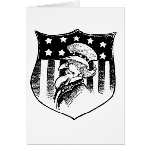 Oncle Sam et drapeau américain patriotiques vintag