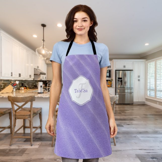 Ondes de sable pourpre sur tablier personnalisé (Purple Sand Ripples Personalized Apron)