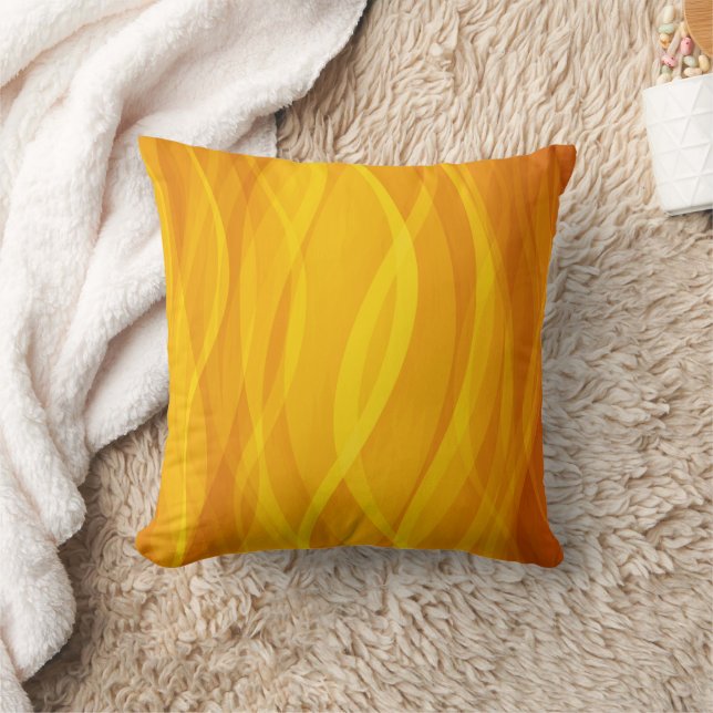 Ondes de tissage doré motif coussin abstrait (Couverture)