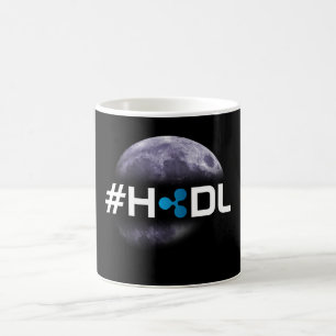 Ondulation de #HODL dans la tasse de noir de lune