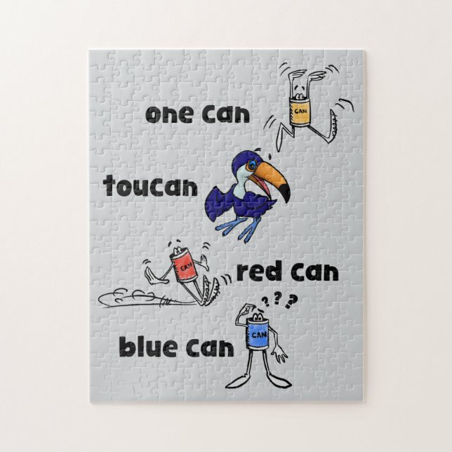 One Can Toucan Red Can Blue Can 252 Piece Puzzle (Vertical)