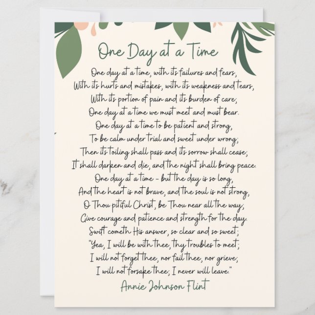One Day At A Time Annie Johnson Flint Postcard (Devant)