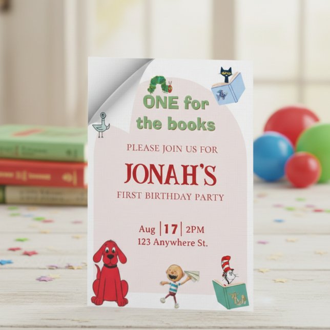 One for the books, First birthday invitation (Créateur téléchargé)