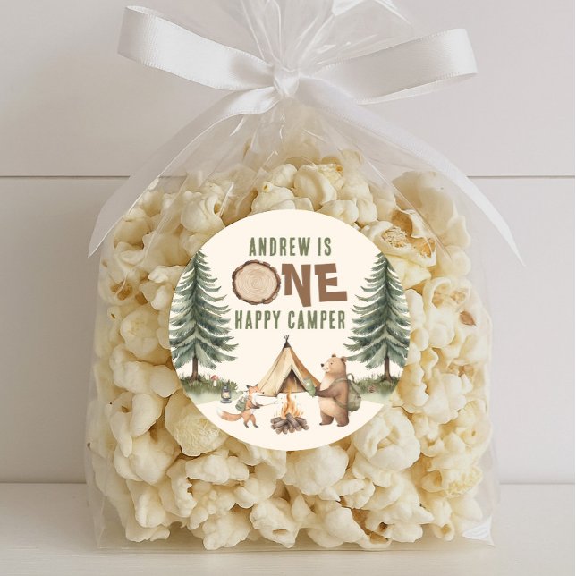 One Happy Camper 1st Birthday Stickers (Créateur téléchargé)