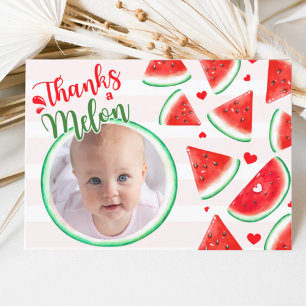 One In A Melon 1er Anniversaire Rouge Carte de rem