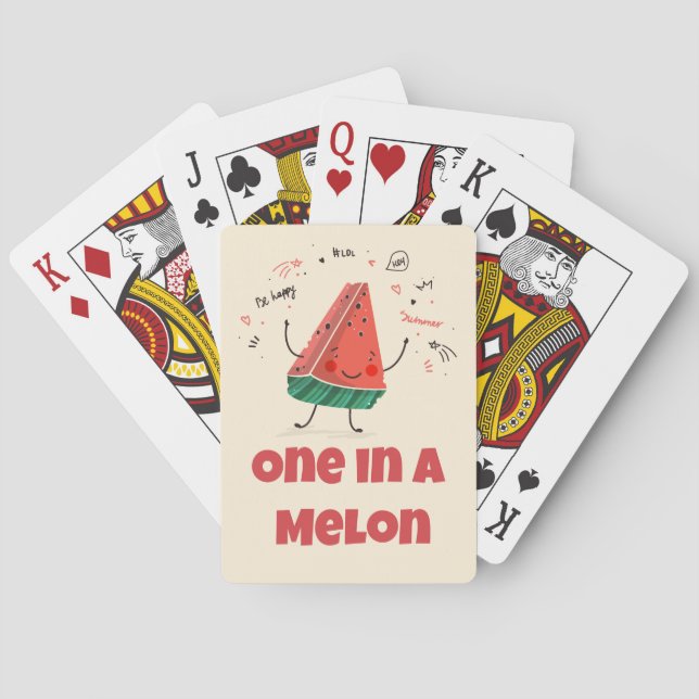 One in a Melon - Watermelon Jeu de cartes Design (dos)