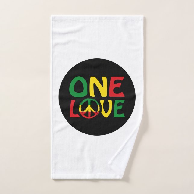 One Love, Reggae design (Serviette à main)