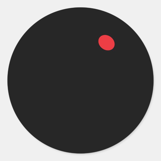 One red dot squash ball custom stickers (Devant)