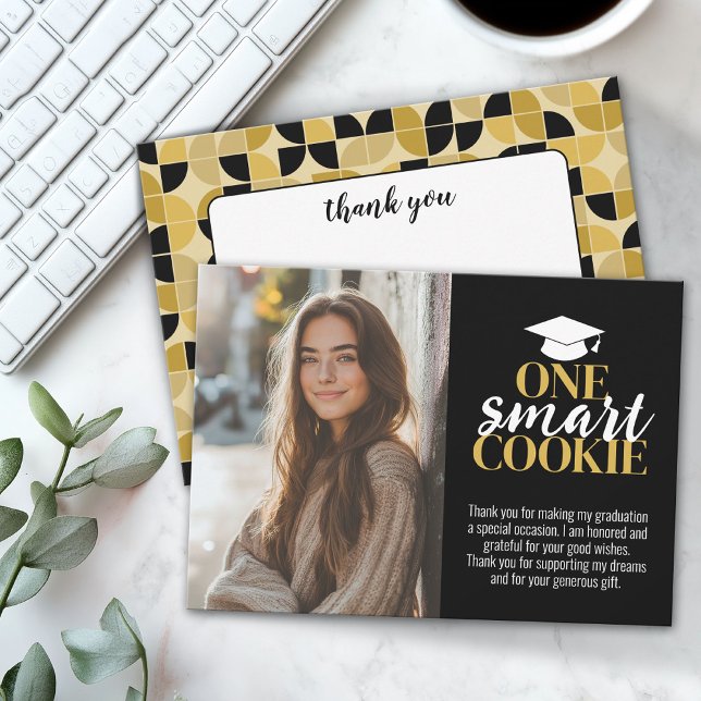 One Smart Cookie - Merci de diplôme - Photo (Custom Graduation Thank You Card with Photo)