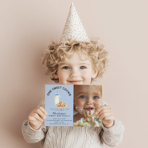 One Sweet Cookie Boy First Birthday Invitation