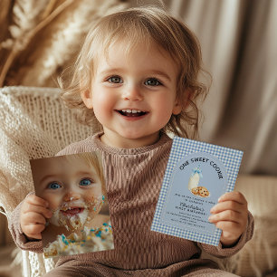 One Sweet Cookie Boy First Birthday Invitation