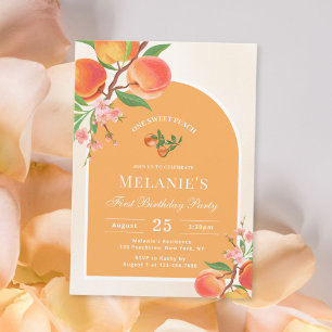 One Sweet Peach 1er Invitation anniversaire