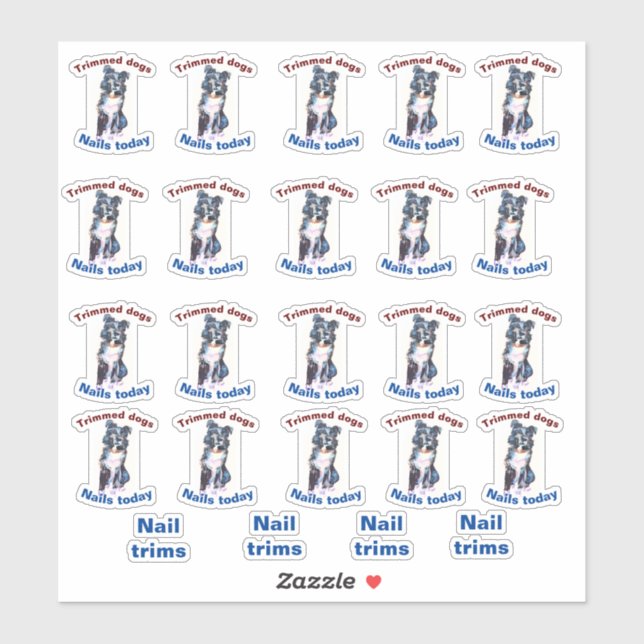 ongles coupe-chien autocollant (Feuille)