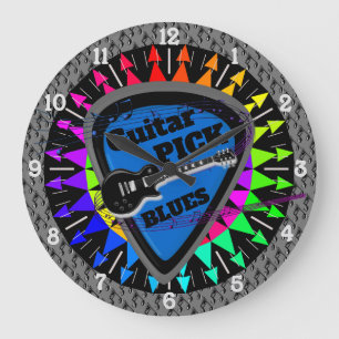 onglet de guitare Blues Music Horloge murale