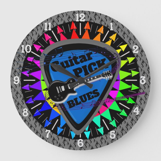 onglet de guitare Blues Music Horloge murale (Recto)