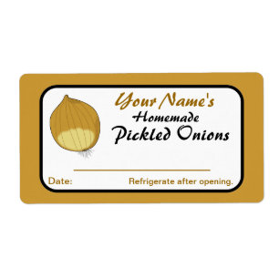 Onions Étiquettes de chiche personnalisés pour can