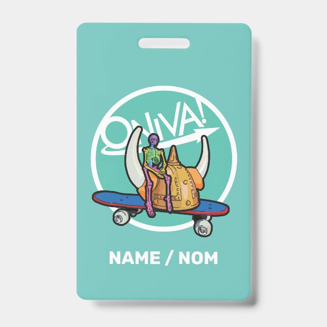 ONIVA ! Badge Viking Squelette (Front)