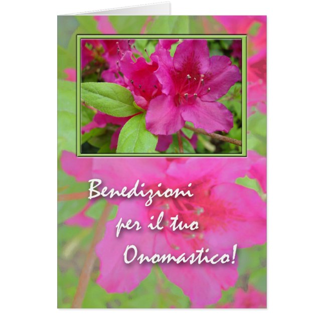 Onomastico, Nom Jour en Italien, Azaleas (Devant)